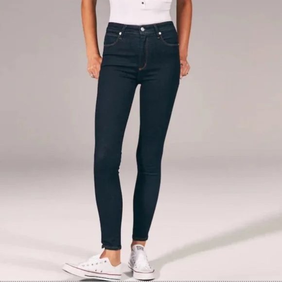 Abercrombie & Fitch - Ultra High Rise Super Skinny Ankle - Size 27 - 4R - Picture 1 of 7